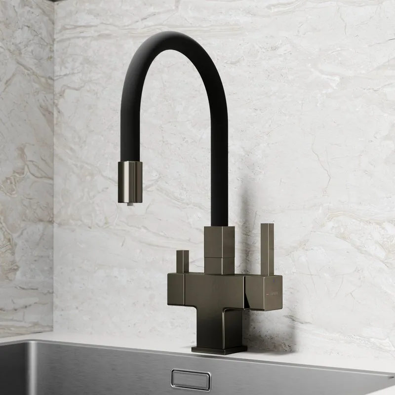 Смеситель для кухни Sancos Arno SC4005GG с гибким изливом, вороненая сталь Sancos — официальный сайт