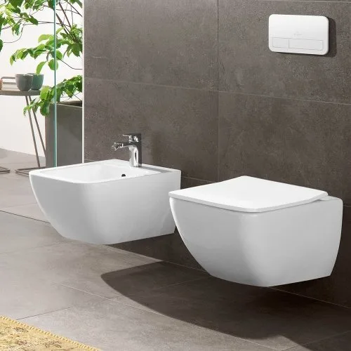 Крышка-сиденье Villeroy & Boch Venticello 9M79 S101 с микролифтом, петли хром Sancos — официальный сайт