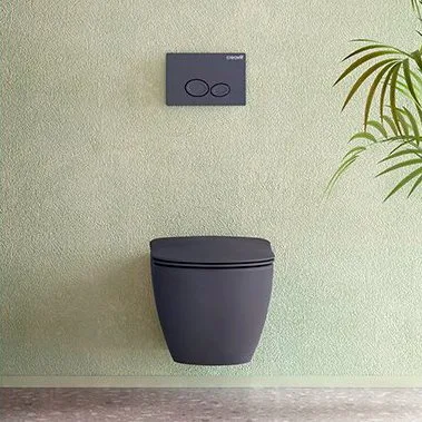 Чаша для унитаза подвесного Creavit Free FE320.60000 с биде, антрацит Sancos — Оригинал