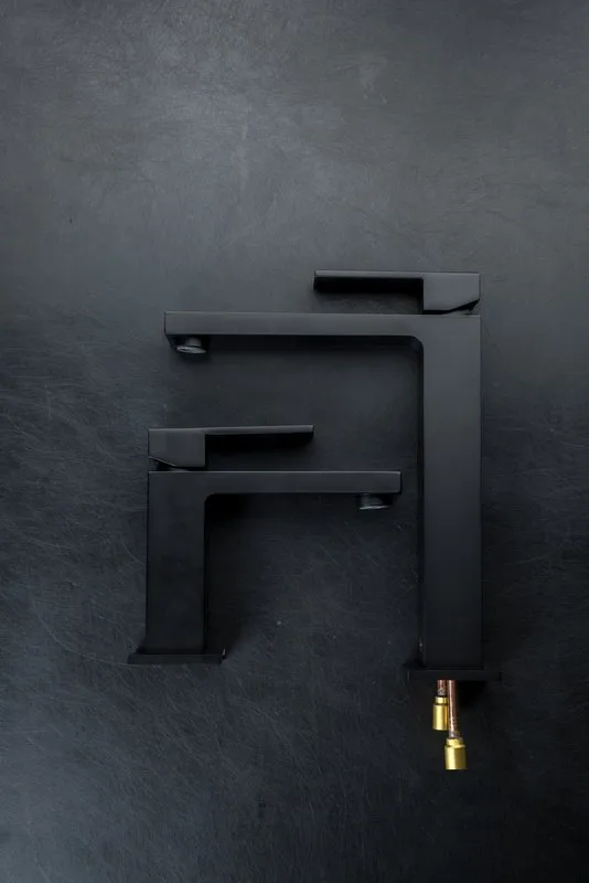 Смеситель для раковины Boheme Qubic 471-B matt black Sancos — официальный сайт