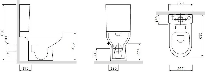Унитаз-компакт напольный AM.PM Spirit V2.0 C708600WH FlashClean с микролифтом Sancos — официальный сайт