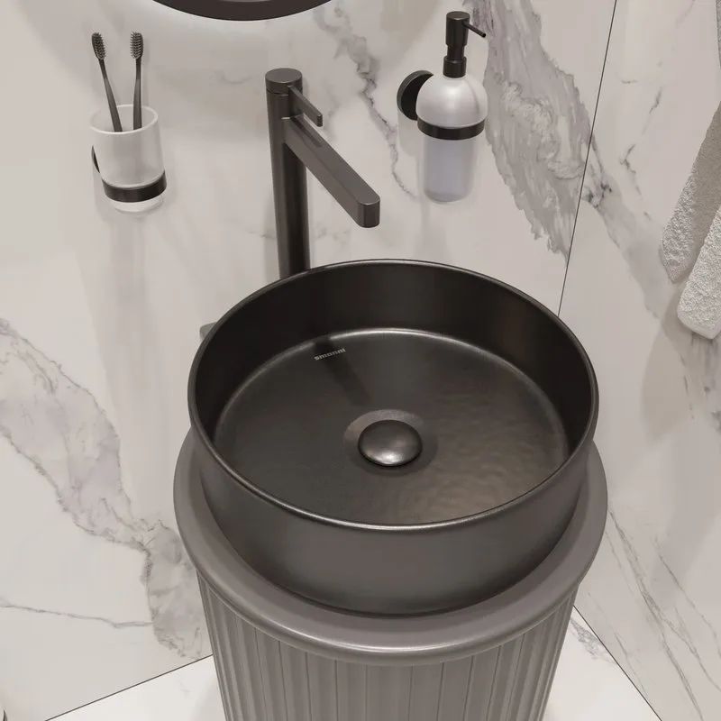 Смеситель для раковины Hansgrohe Finoris 260 76070670 матовый черный Sancos — официальный сайт