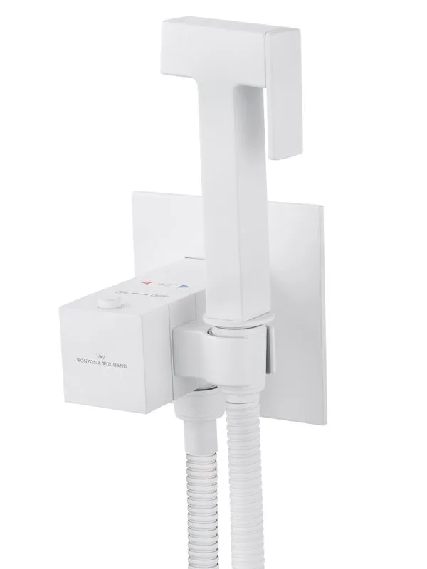 Гигиенический душ Wonzon & Woghand WW-88829910-MW со смесителем, С ВНУТРЕННЕЙ ЧАСТЬЮ, матовый белый Sancos — официальный сайт