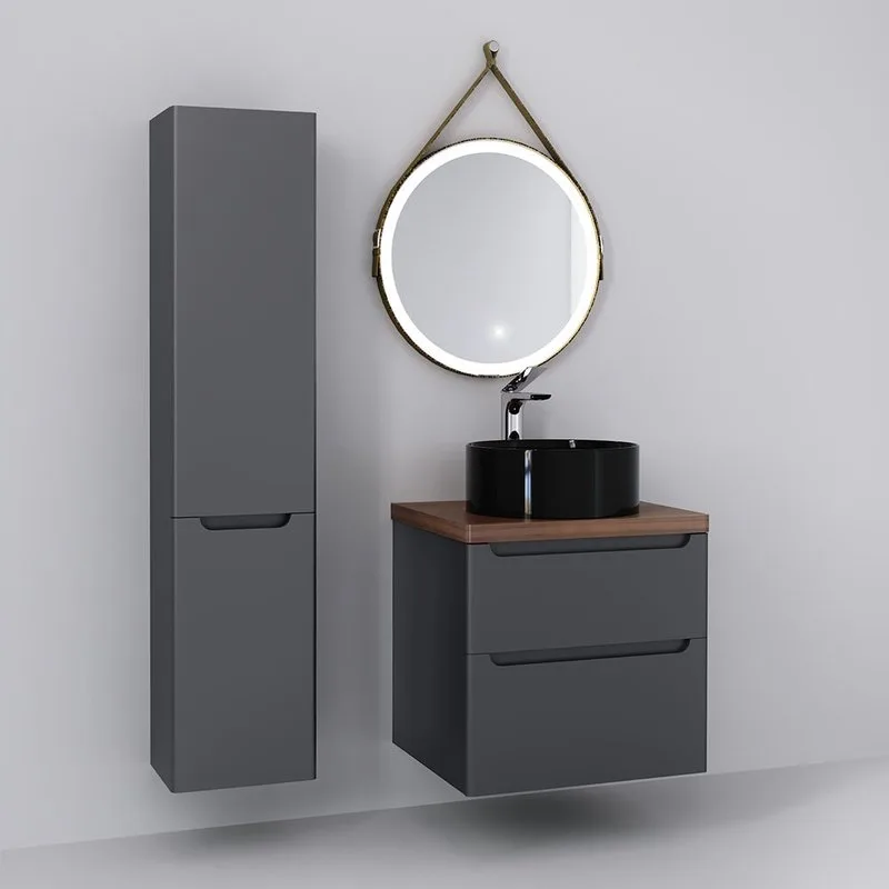 Зеркало круглое Jorno Wood 60 с подсветкой, кожаный ремень Sancos — официальный сайт