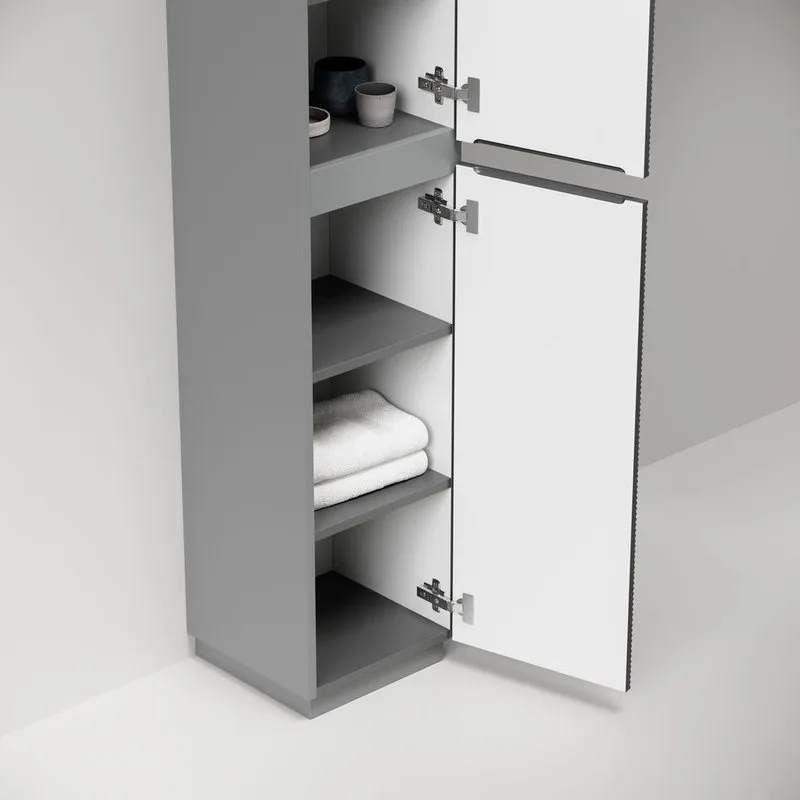 Шкаф-пенал для ванной напольный Sancos Folk Floor 350х350х1880 мм, Grey soft Sancos — официальный сайт
