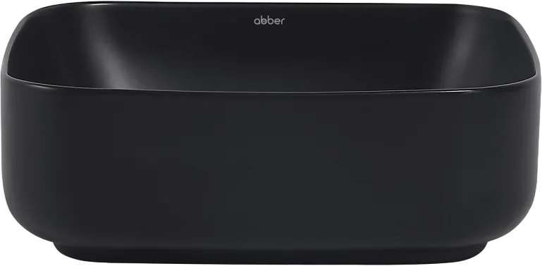 Накладная раковина Abber Rechteck AC2211MB матовая черная Sancos — официальный сайт