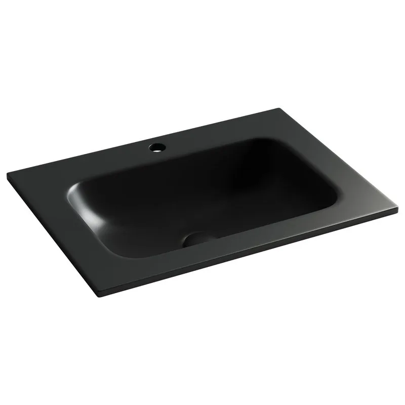 Мебельная раковина Ceramicanova Grace прямоугольная черная матовая 61 см CN7011MB Sancos — официальный сайт