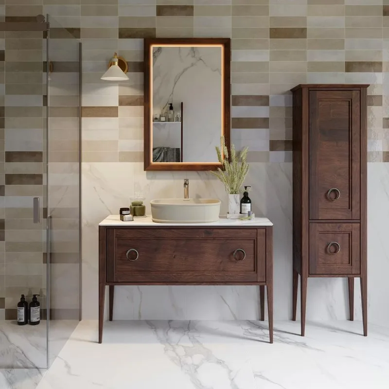 Тумба под раковину без столешницы KERAMA MARAZZI Plaza Classic Neo 120 орех матовый Sancos — официальный сайт