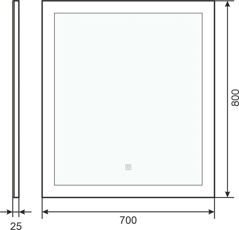 Зеркало Uperwood Barsa 70x80 с подсветкой, с антизапотевателем Sancos — официальный сайт