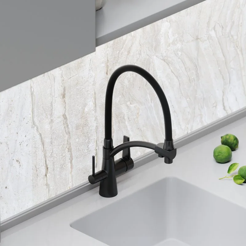 Смеситель для кухни Sancos Eri SC4001MB с гибким изливом, матовый черный Sancos — официальный сайт