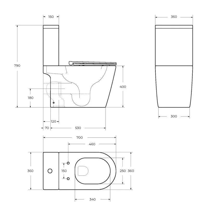 Унитаз-моноблок напольный BelBagno Tre BB673CP-MN-TOR/SC Sancos — официальный сайт