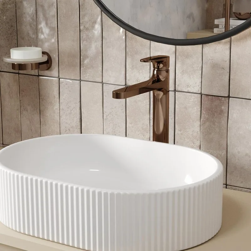 Смеситель для раковины Wasserkraft Asphe 7703H розовое золото PVD Sancos — официальный сайт