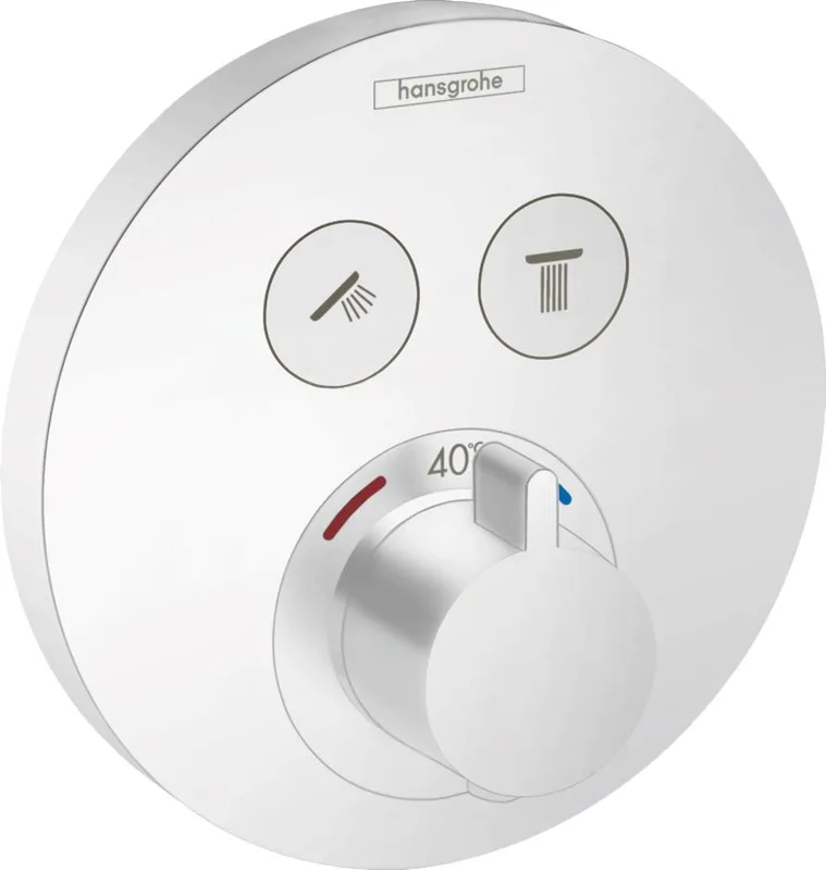 Термостатический смеситель встраиваемый Hansgrohe ShowerSelect S 15743700, для душа, матовый белый Sancos — официальный сайт