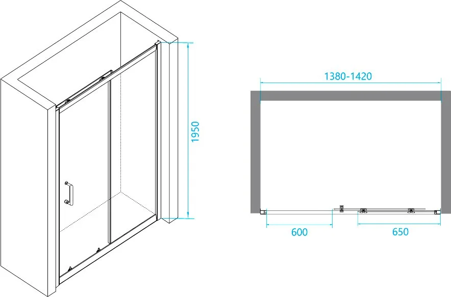 Душевой уголок RGW Passage PA-14+120 см (138-142)x120x195 профиль хром, стекло прозрачное Sancos — официальный сайт
