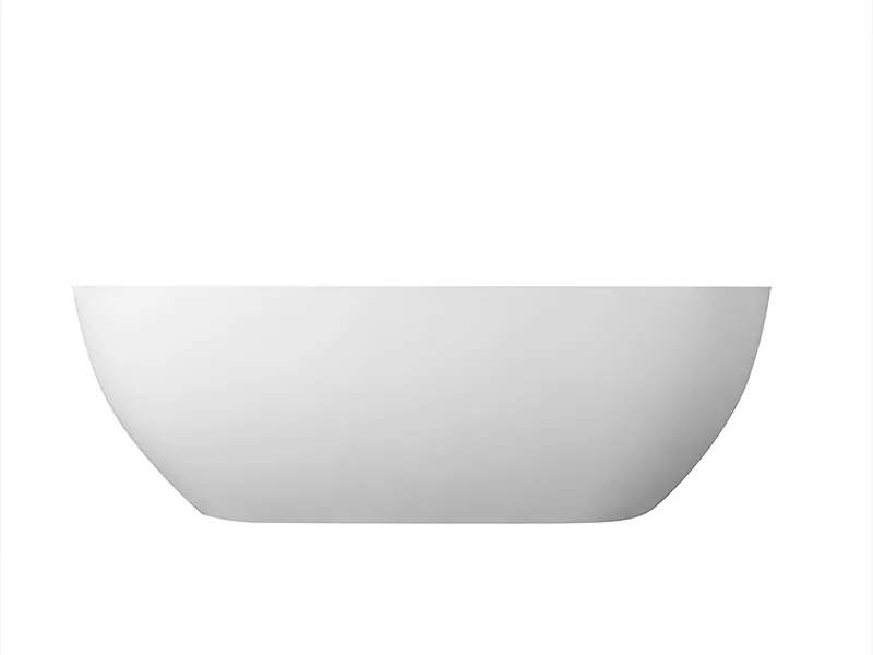 Ванна из искусственного камня Uni-Flo Oval 175x76 см, отдельностоящая белая глянцевая Sancos — официальный сайт
