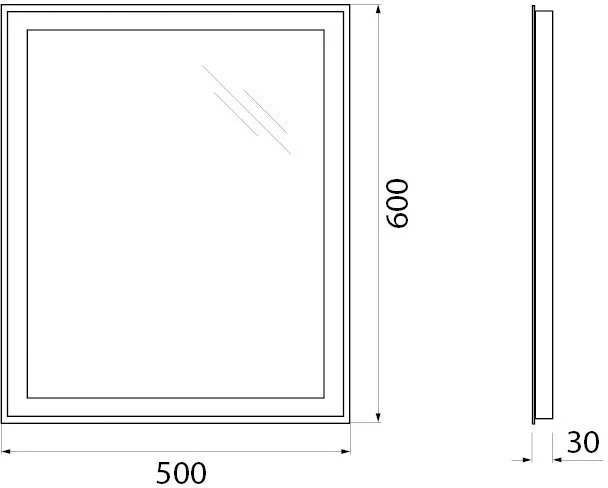 Зеркало BelBagno SPC-GRT-500-600-LED-BTN Sancos — официальный сайт