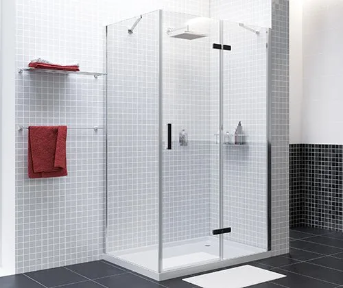 Душевой уголок Wasserkraft Aller 10H10RB black matt, 120x100 см Sancos — официальный сайт