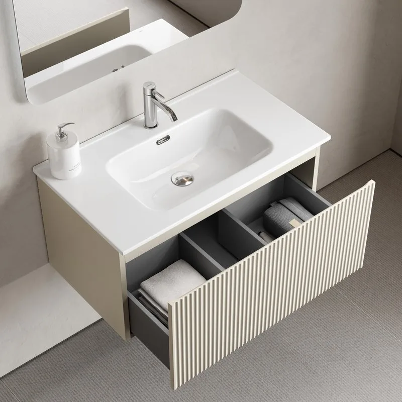 Тумба под раковину Sancos Snob R 1.0 80 подвесная Beige soft (капучино), SNR1.080CE Sancos — официальный сайт