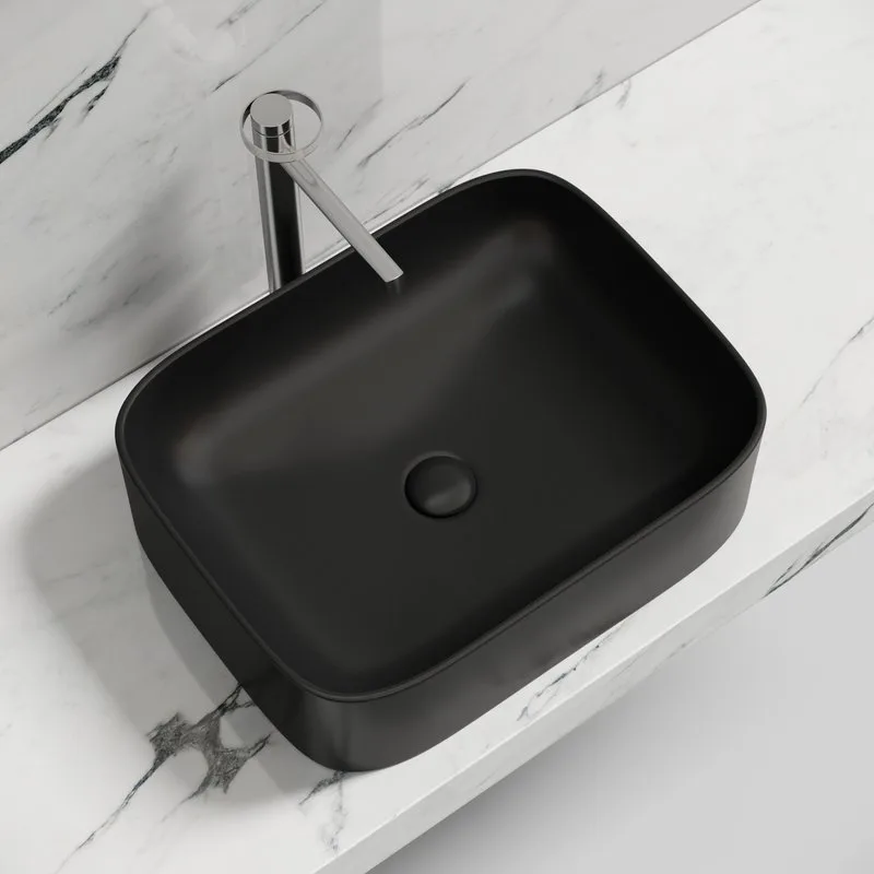 Накладная раковина Ceramicanova Element CN6052MB черная матовая Sancos — официальный сайт