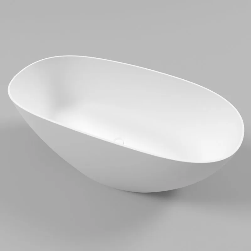 Ванна из искусственного камня WHITECROSS Onyx A 160x75 см, отдельностоящая, матовая белая, овальная, Sancos — официальный сайт
