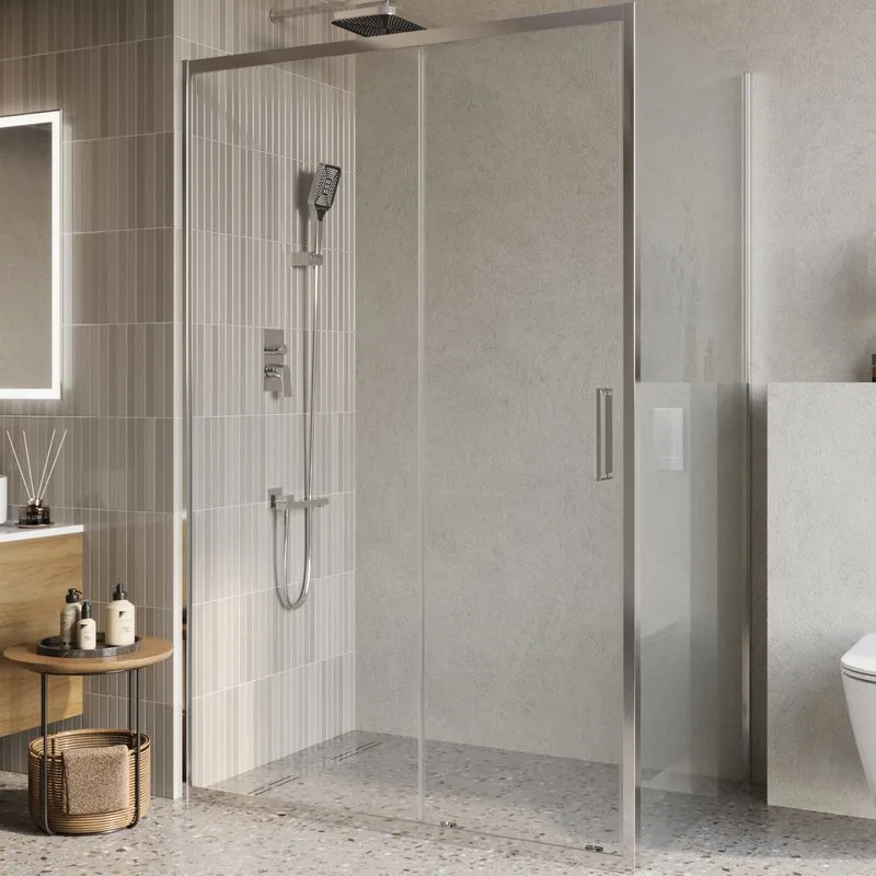 Душевой уголок BelBagno Luce AH-1-130/90-C-Cr профиль хром, стекло прозрачное Sancos — официальный сайт