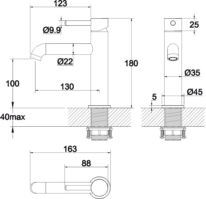 Смеситель для раковины WHITECROSS Y Y1211NIB брашированный никель Sancos — официальный сайт