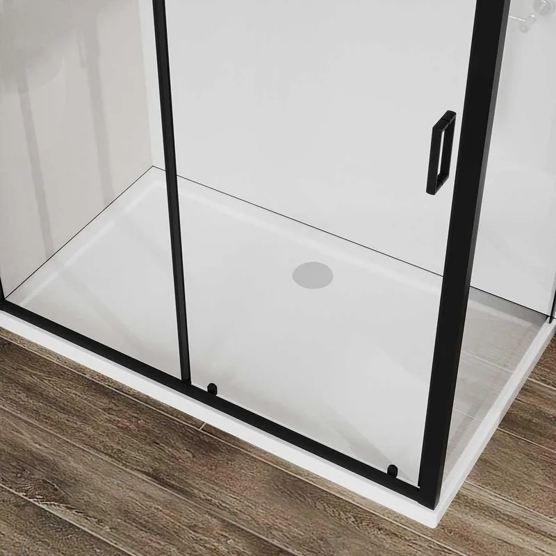 Душевой уголок Vincea City VSR-5CT9012CLB 120х90 см, профиль черный, стекло прозрачное Sancos — официальный сайт