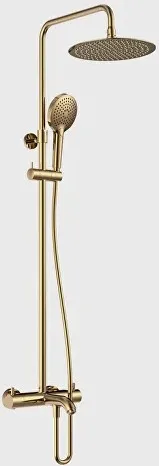 Душевая стойка AQUAme Siena AQM8008BG, брашированное золото Sancos — официальный сайт