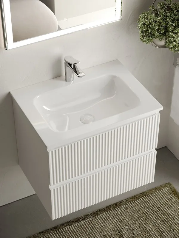 Тумба под раковину Sancos Snob R 60 подвесная Bianco (белый), SNR60W Sancos — официальный сайт