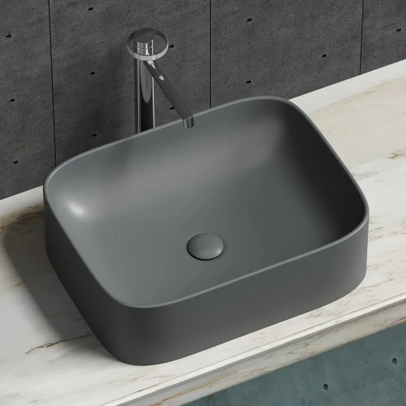Накладная раковина Ceramicanova Element CN6052MDH темный антрацит матовая Sancos — официальный сайт