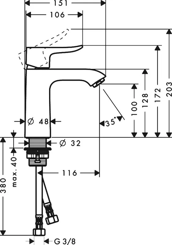Смеситель для раковины Hansgrohe Metris 31084000 Sancos — официальный сайт