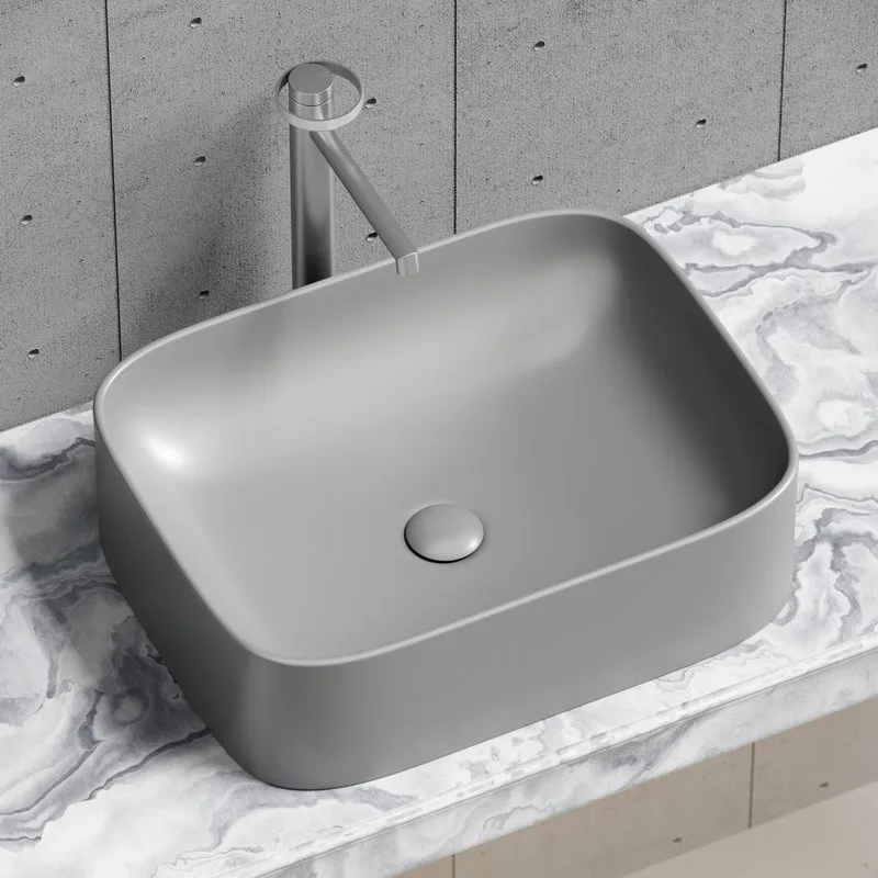 Накладная раковина Ceramicanova Element CN6052MH антрацит матовая Sancos — официальный сайт
