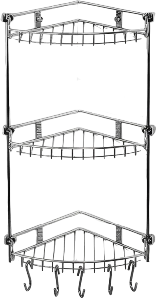 Полка Wasserkraft K-1233 3-ярусная, с крючками