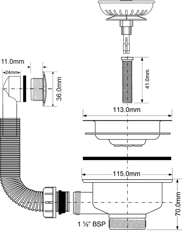 Слив-перелив McAlpine OF2-113SCL Sancos — официальный сайт