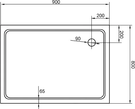 Поддон для душа Cezares Tray SMC TRAY-M-AH-90/80-35-W 90x80 Sancos — официальный сайт
