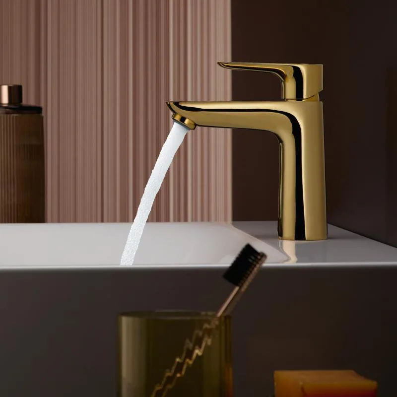 Смеситель для раковины Hansgrohe Talis E 71712990 полированное золото Sancos — официальный сайт