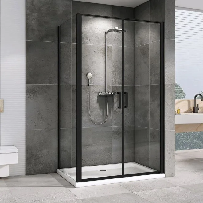 Душевой уголок Abber Sonnenstrand AG04100BC-S80B 100x80, профиль черный, стекло прозрачное Sancos — официальный сайт