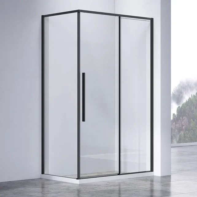 Душевой уголок Vincea Slim-N VSR-4SN8014CLB 140х80 см, профиль черный Sancos — официальный сайт