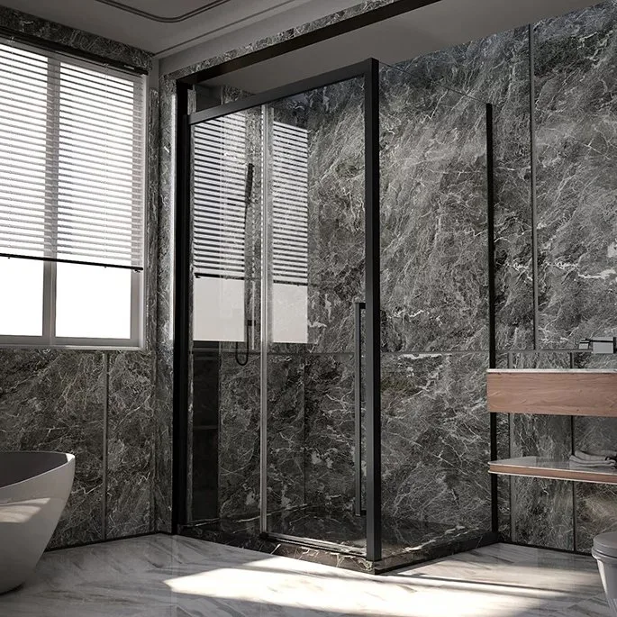 Дверь для душевого уголка Veconi Premium Trento PTD-30B 150 см, профиль черный матовый, стекло прозр Sancos — официальный сайт