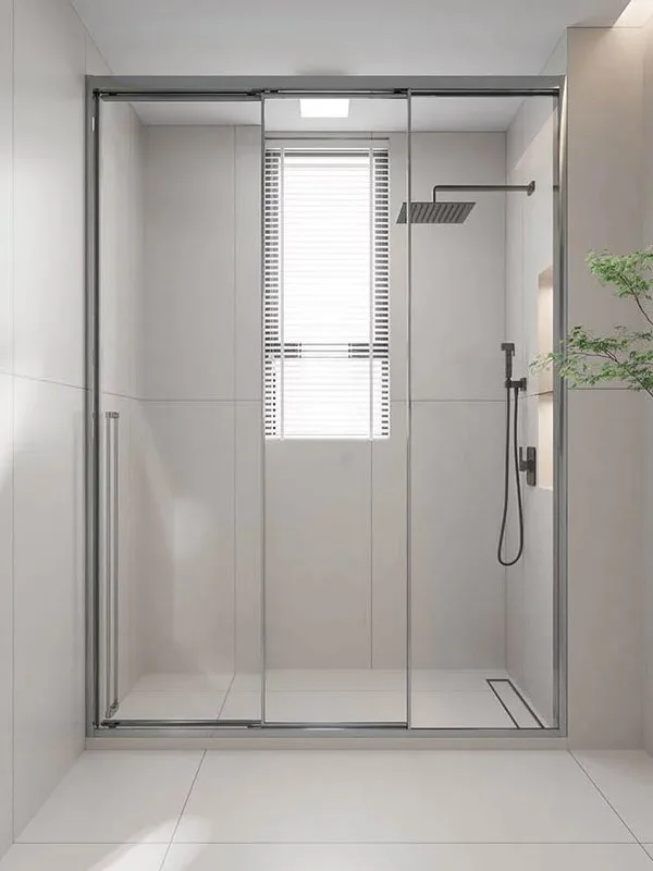 Душевая дверь в нишу Veconi Premium Prato 300 CH-R 100, профиль матовый хром, стекло прозрачное Sancos — официальный сайт
