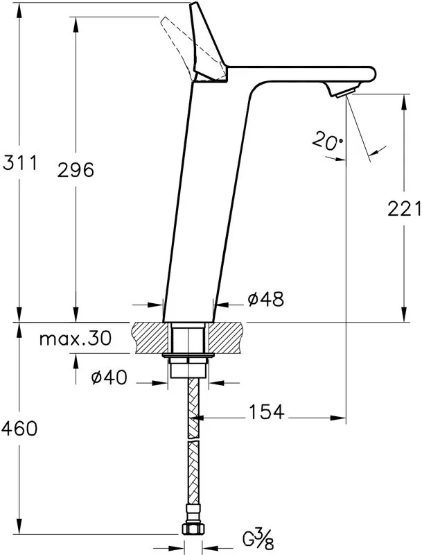 Смеситель для раковины VitrA Memoria A42331 Sancos — официальный сайт