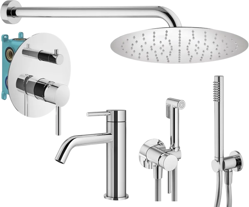 Комплект для ванной Plumberia Selection Ixo KITZXO18CR53 С ВНУТРЕННЕЙ ЧАСТЬЮ, хром Sancos — официальный сайт