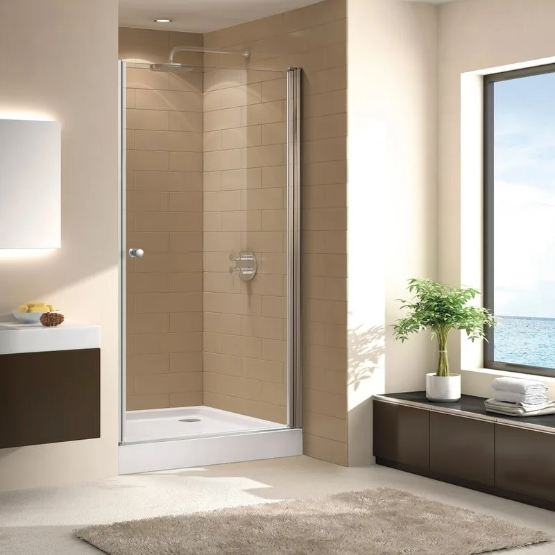 Душевая дверь в нишу Cezares Eco ECO-O-B-1-90-C-Cr стекло прозрачное Sancos — официальный сайт