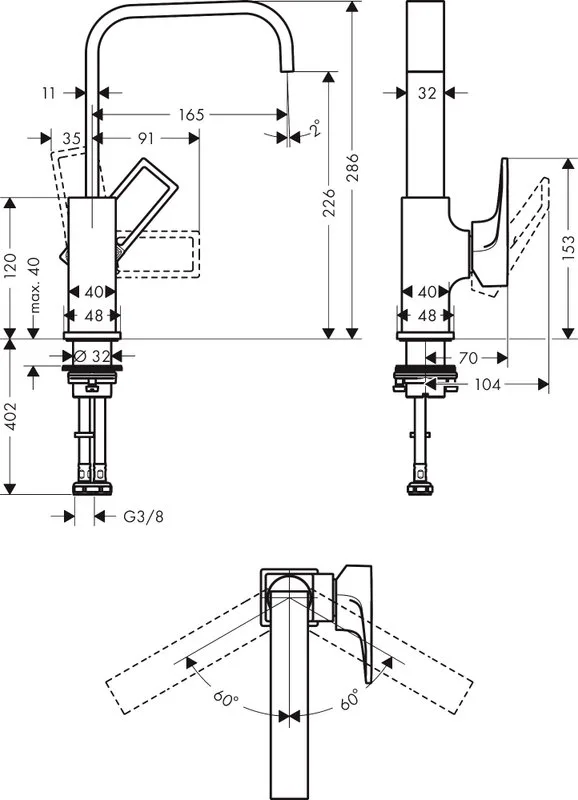 Смеситель для раковины Hansgrohe Metropol 74511000 Sancos — официальный сайт