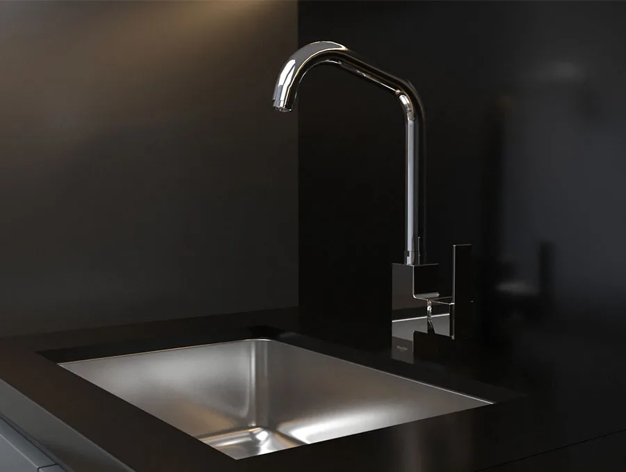 Смеситель для кухни Shouder Sharp 0380504, хром Sancos — официальный сайт