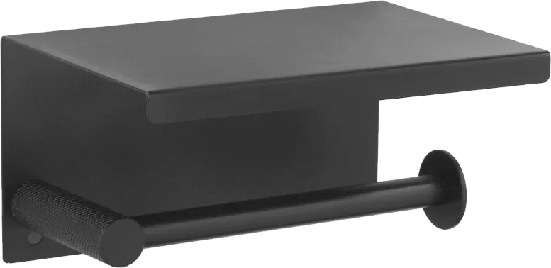 Держатель туалетной бумаги Boheme Uno 10971-B black с полкой для телефона Sancos — официальный сайт