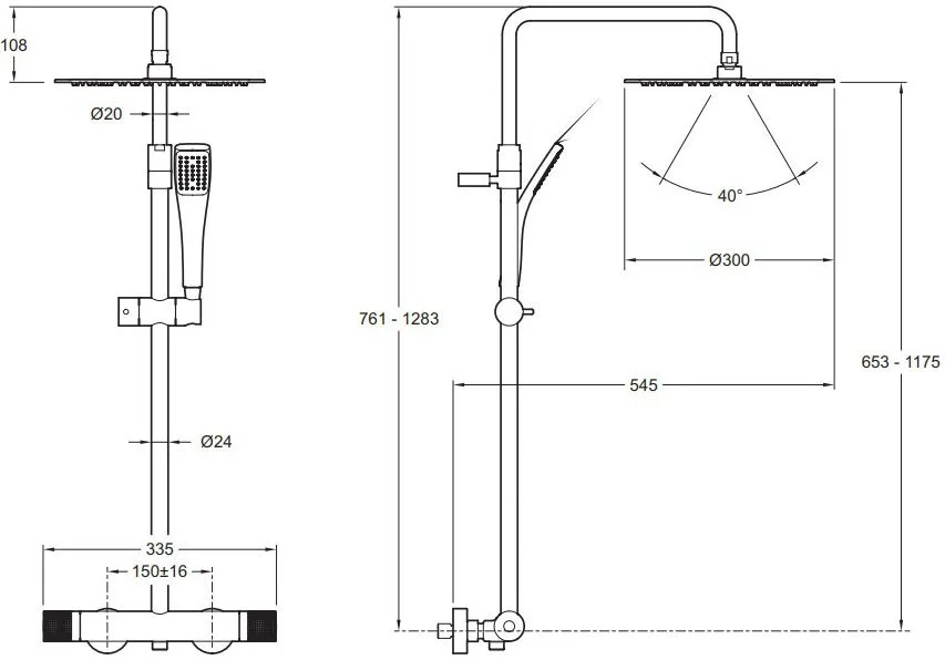 Душевая стойка Jacob Delafon Rivoli E26587-CP Sancos — официальный сайт