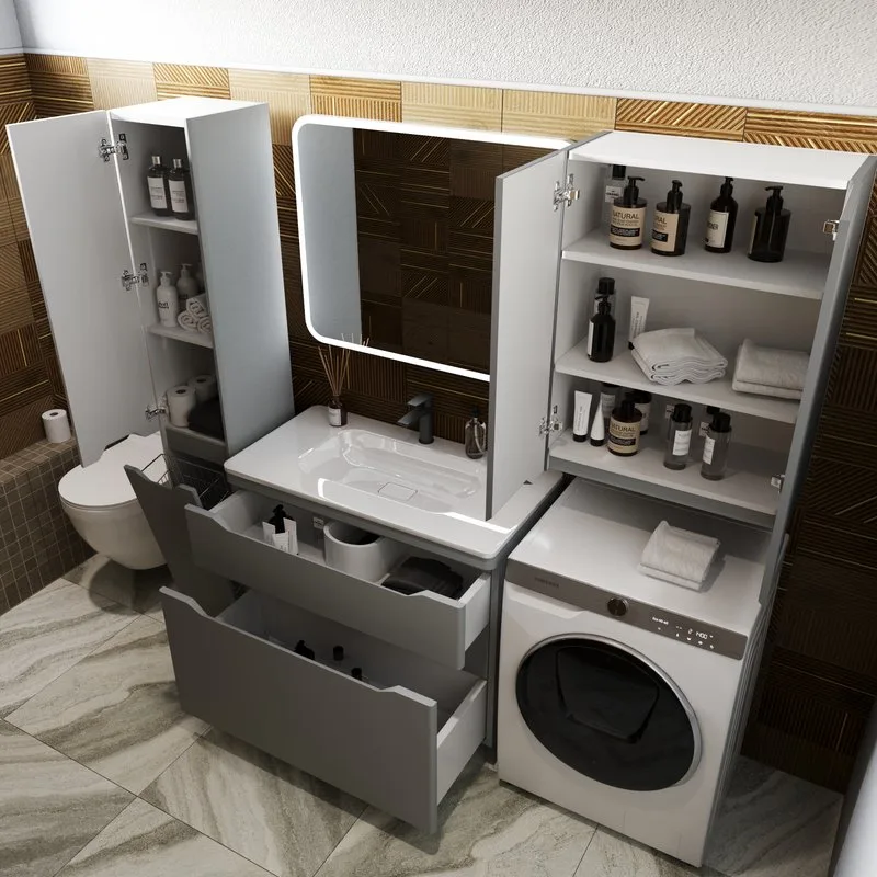 Тумба под раковину без столешницы Style Line Марелла 90 напольная, антискрейтч, серая