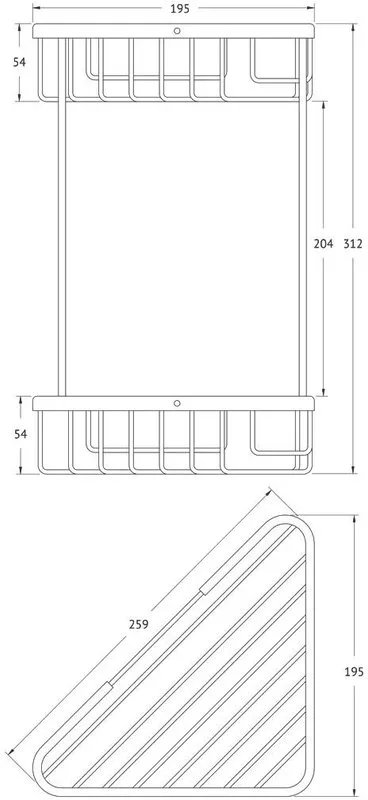 Полка Artwelle Universell 4129 2-ярусная, угловая Sancos — официальный сайт