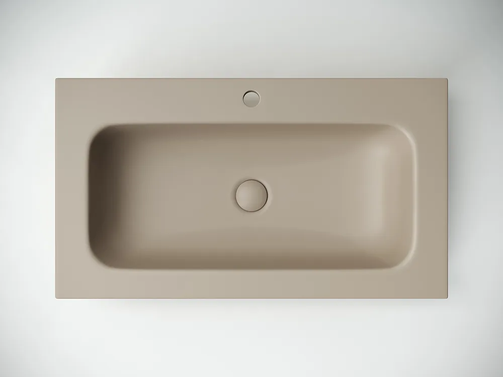 Мебельная раковина Ceramicanova Grace прямоугольная капучино матовый 81 см CN7012MC Sancos — официальный сайт